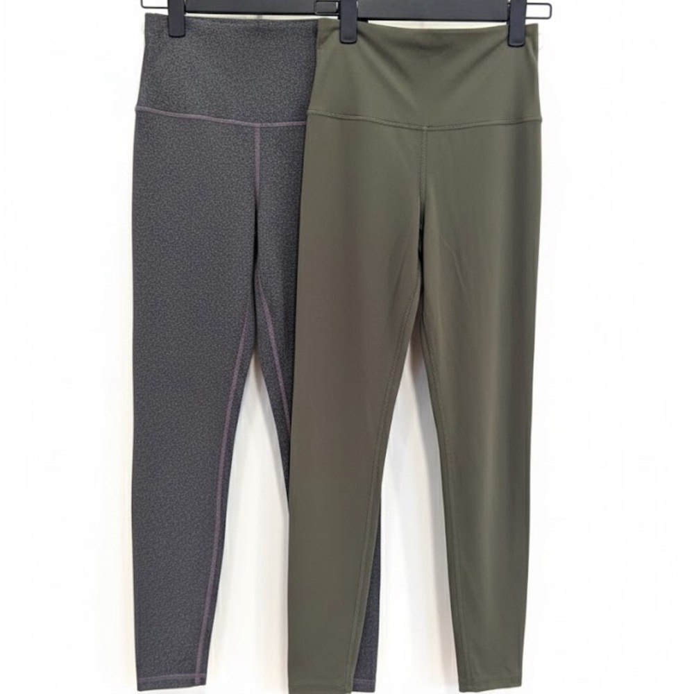 Stylish Gray and Green Women's Leggings